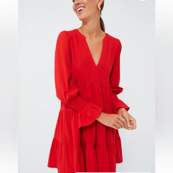 Tuckernuck | Pomander place red crepe Kenzo dress - Picture 3 of 8